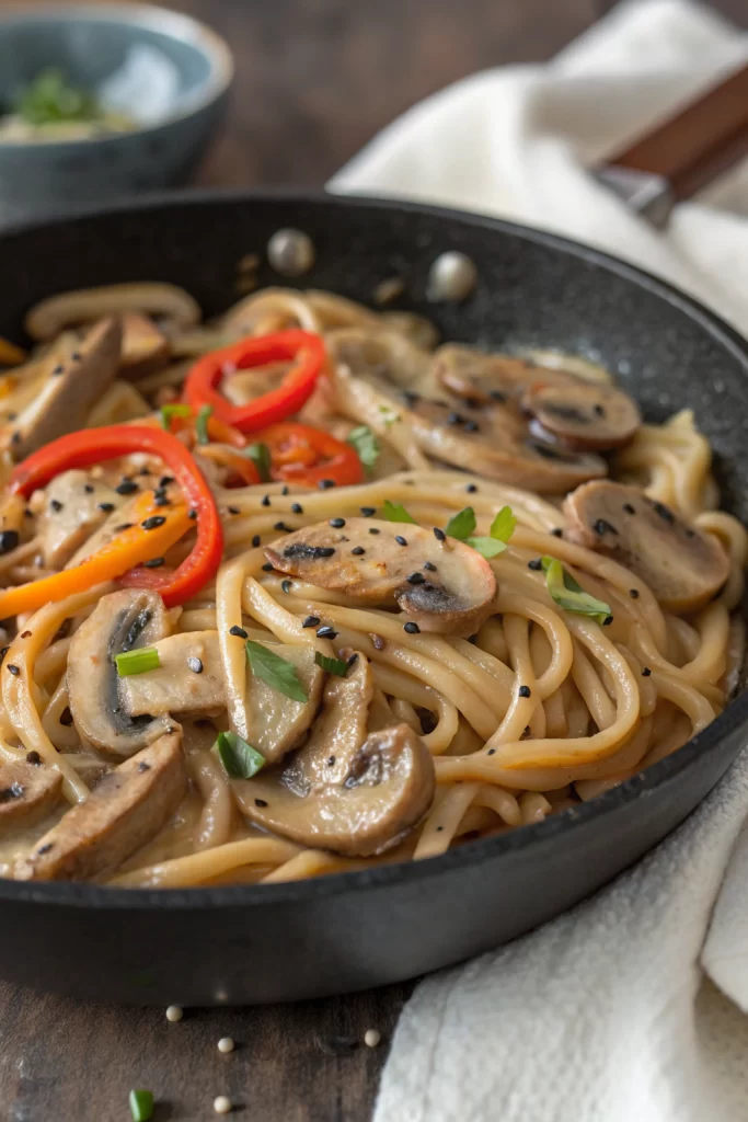 Creamy Mushroom Udon Recipe