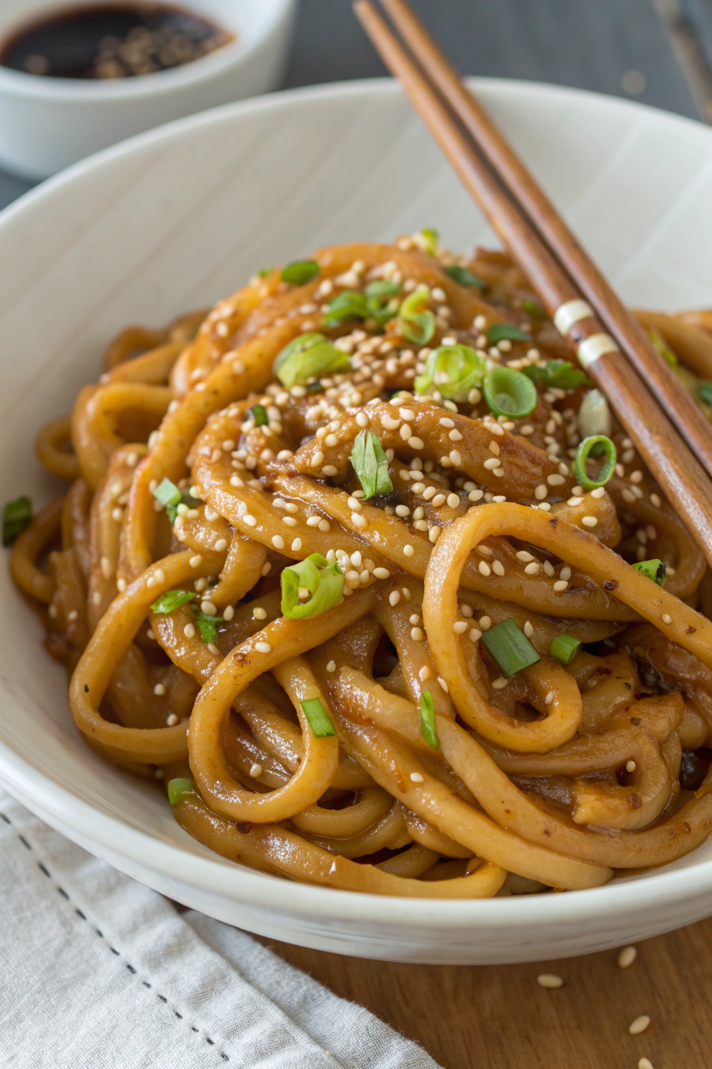 Vegan Garlic Udon Noodles Recipe