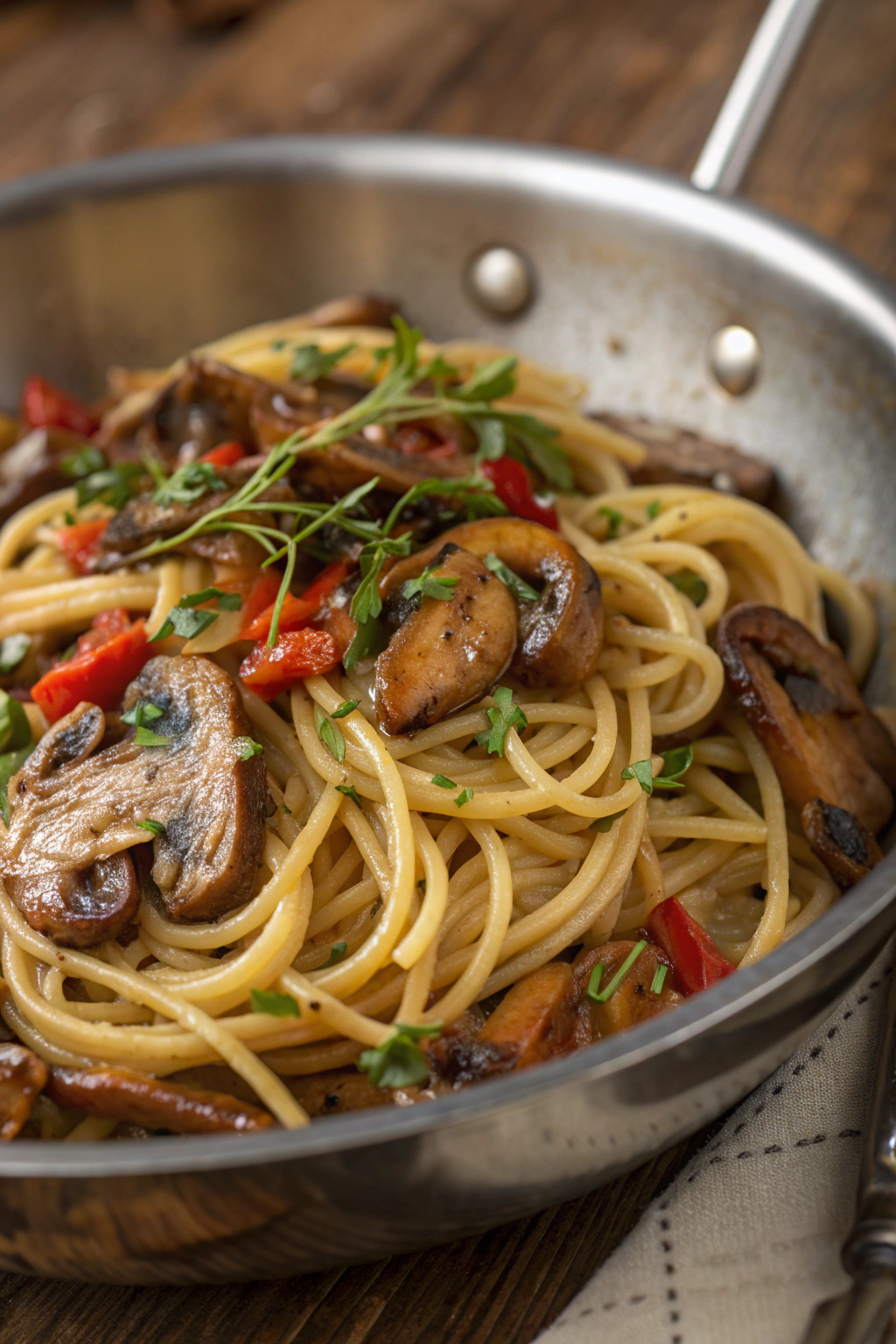 Udon Noodle Stir Fry with Mushrooms Recipe