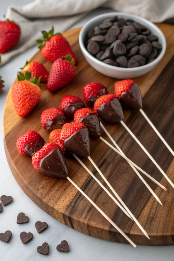 Chocolate Covered Strawberry Heart Pops Recipe