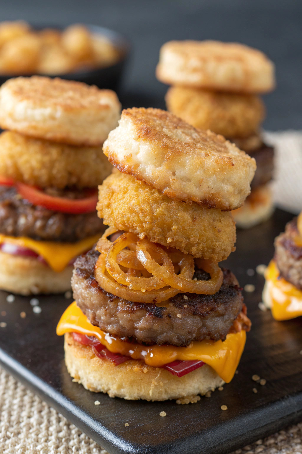 Mini Tater Tot Cheeseburgers Recipe