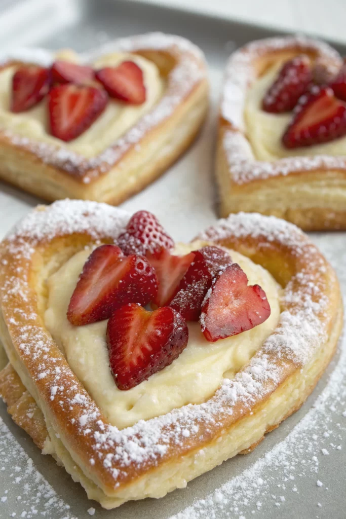 Strawb Puff Pastry Danishes Recipe