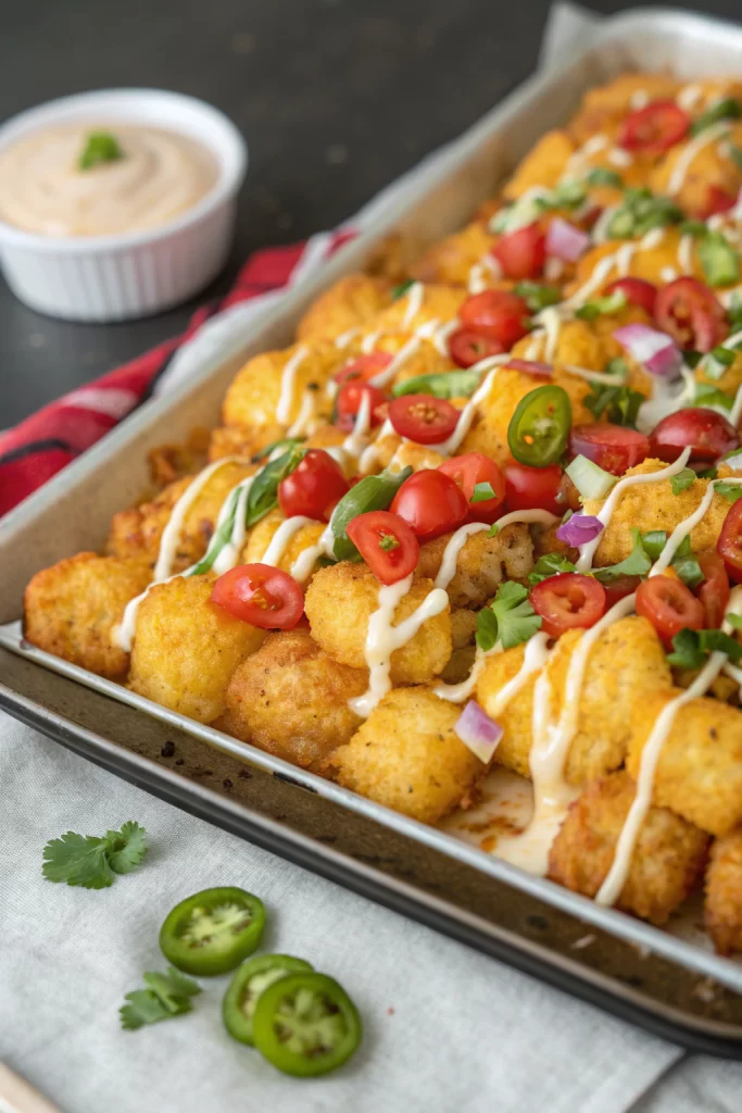 Tasty Loaded Tater Tot Nachos Recipe