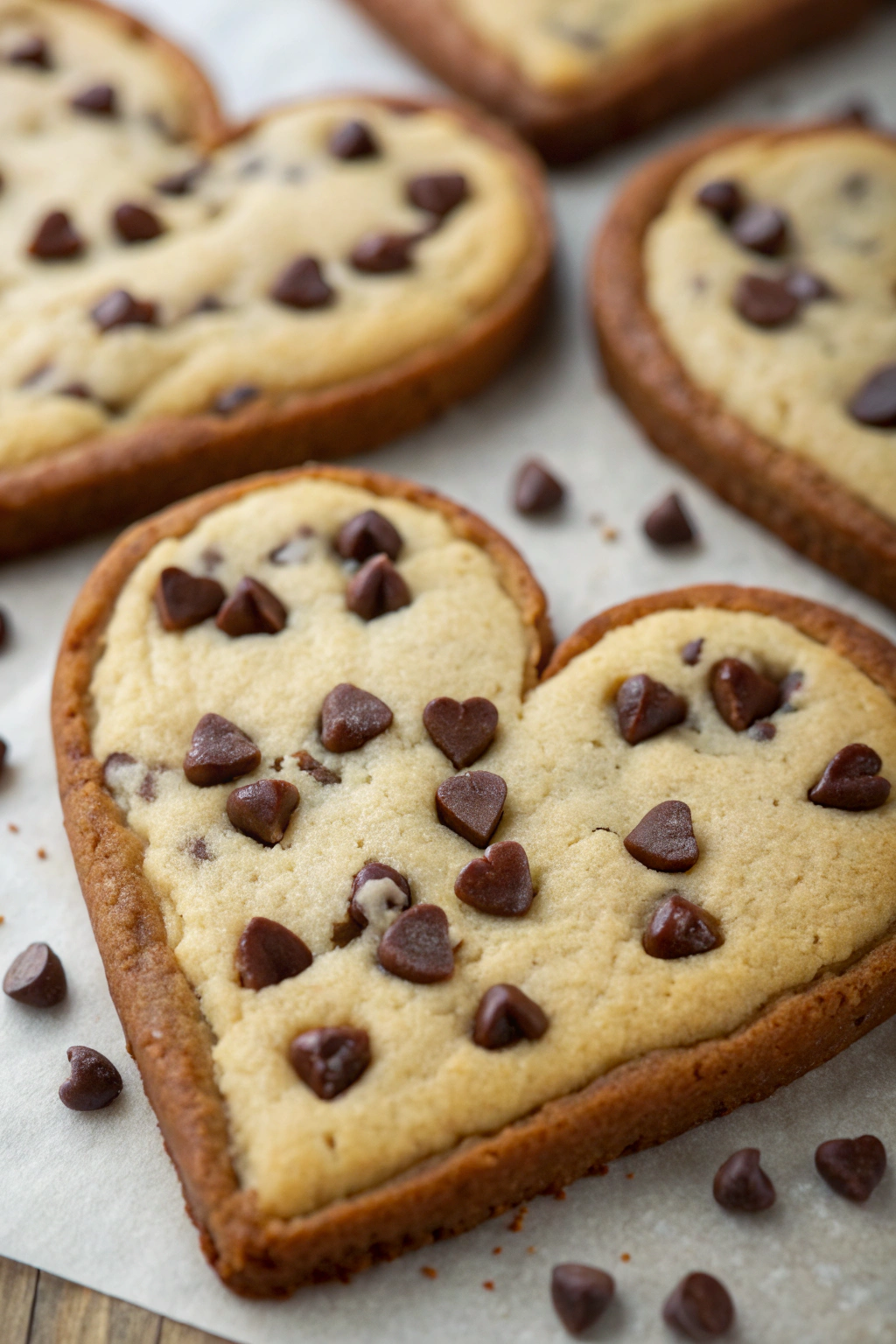 Valentine's Day Cookies with Chocolate Chips