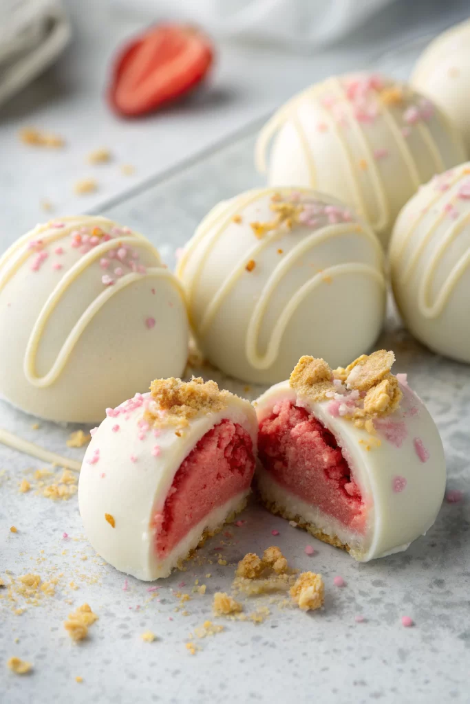 White Chocolate Strawberry Truffles Recipe