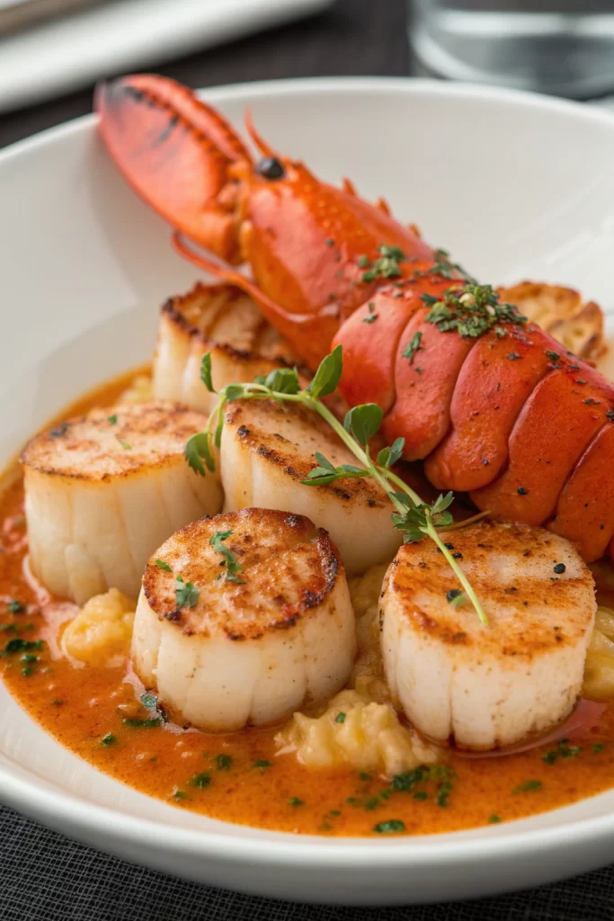 Cajun Lobster Crab and Salmon Alfredo Recipe