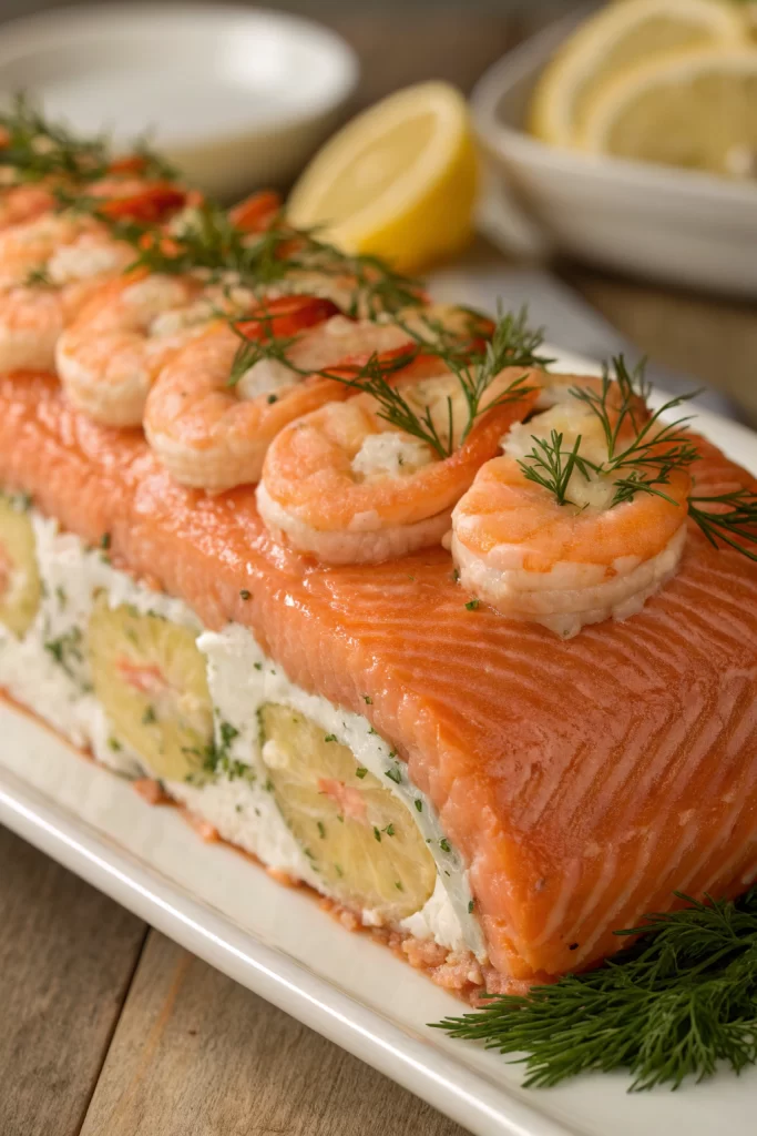 Crab and Shrimp Stuffed Salmon Recipe