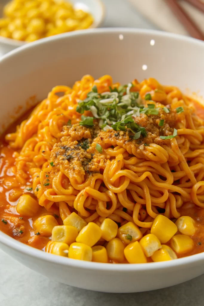 Korean Corn Cheese Instant Ramen Noodles