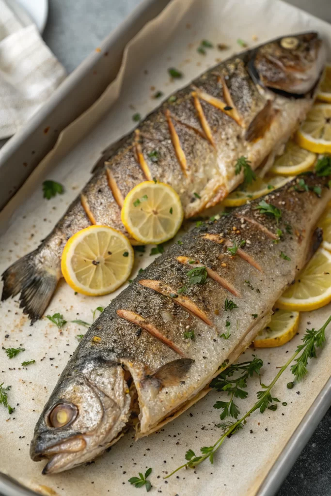 Oven Baked Whole Yellowtail Snapper Recipe