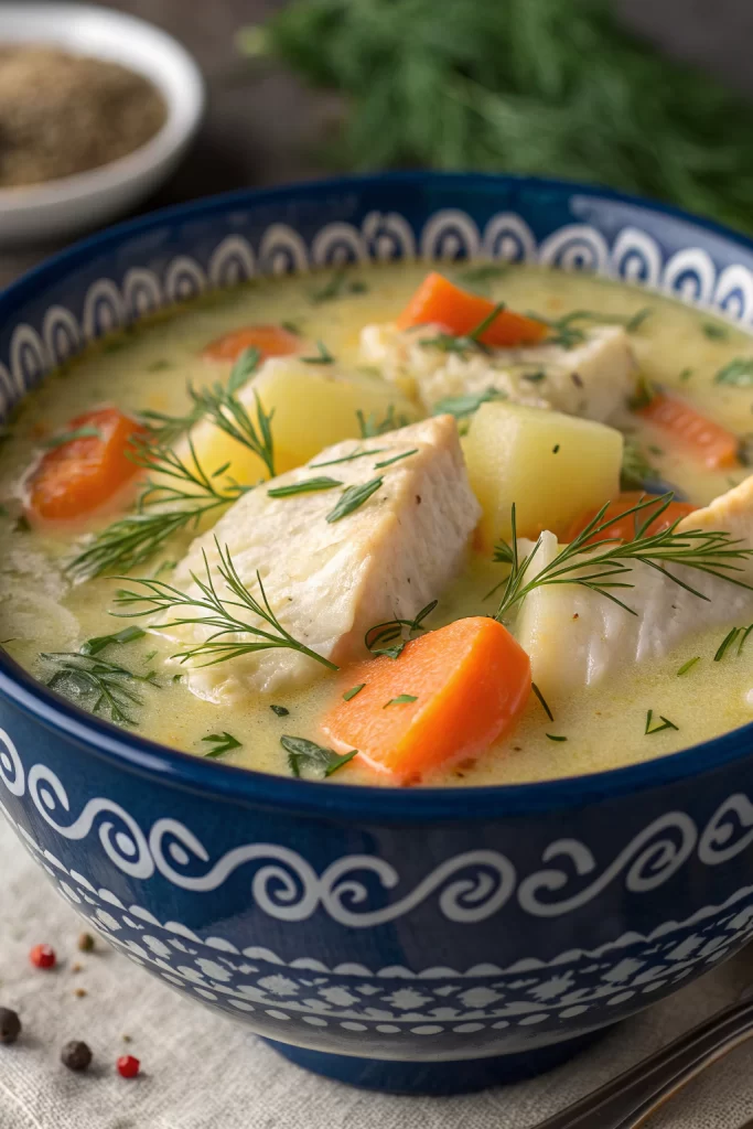 Polish Dill Soup with Potatoes