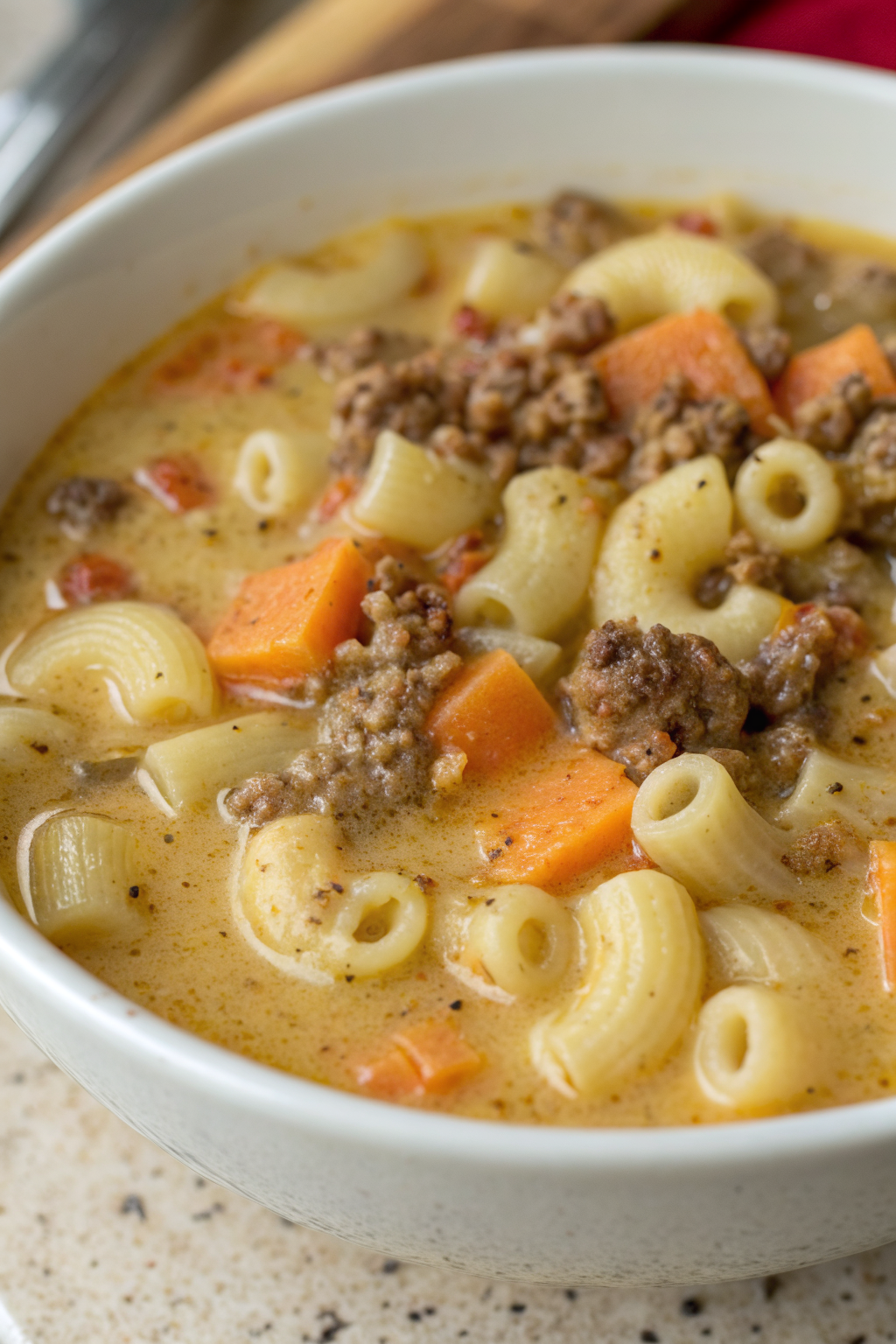 Cheeseburger Macaroni Soup Recipe