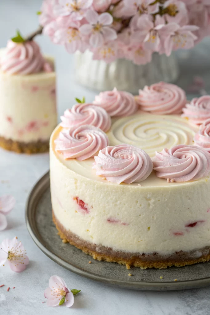 Cherry Blossom Japanese Sakura Cheesecake Recipe