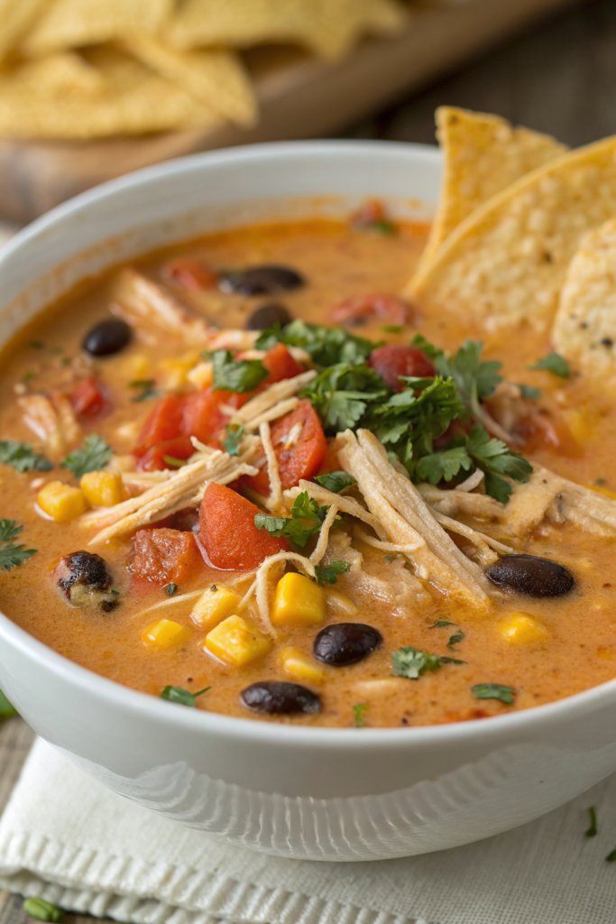 Hearty Crockpot Chicken Tortilla Soup Recipe