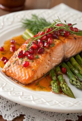 Pomegranate and Orange Glazed Salmon Recipe