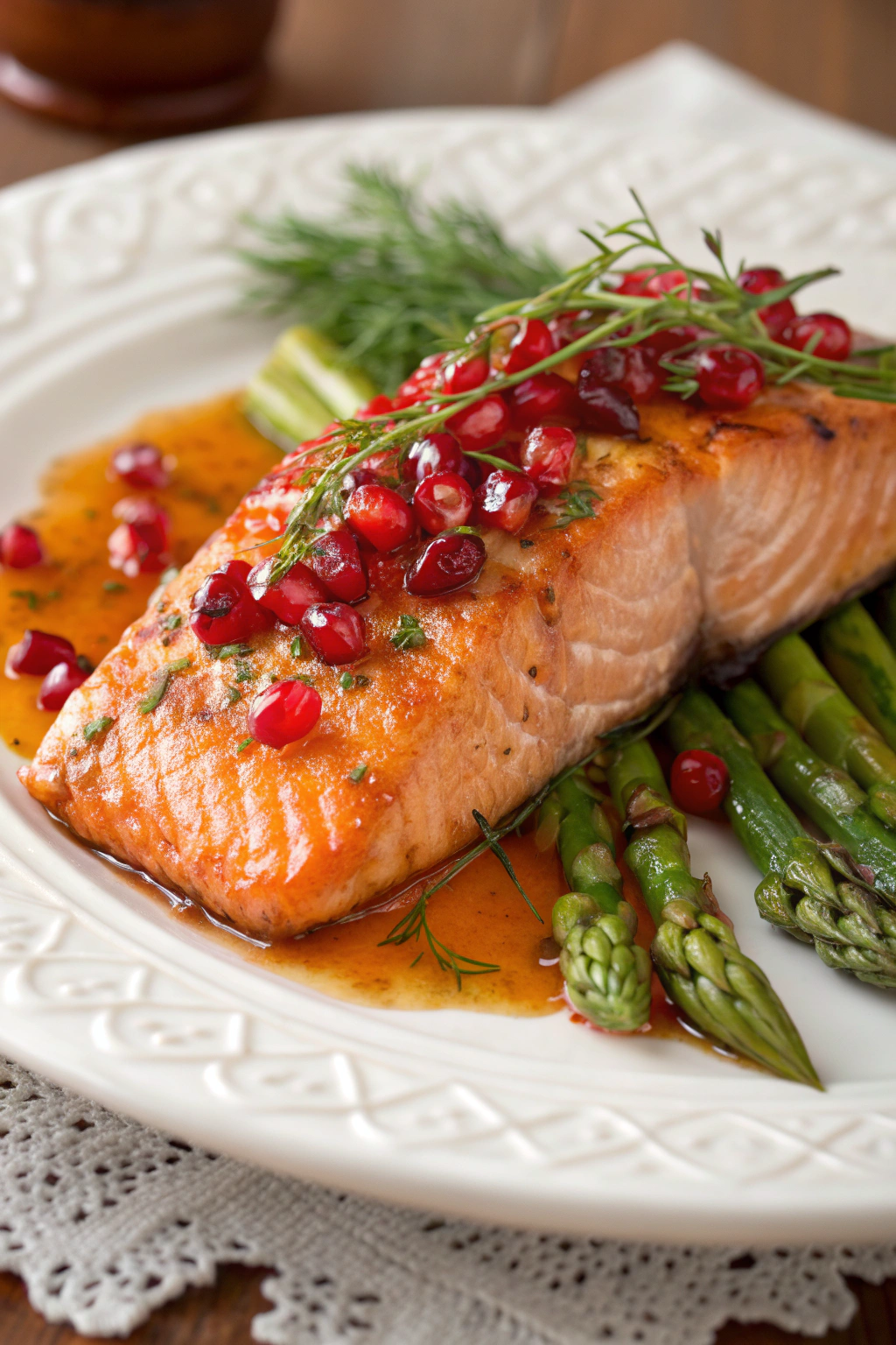 Pomegranate and Orange Glazed Salmon Recipe