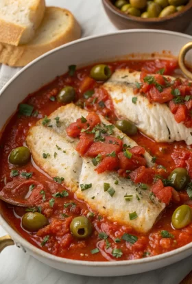 Savory Fish Puttanesca Recipe