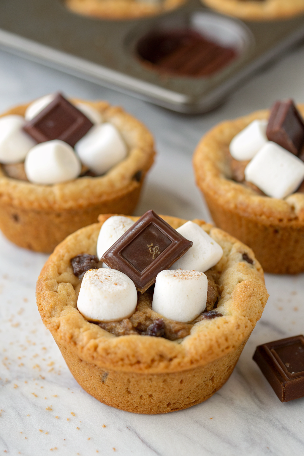 4 Ingredient S’Mores Cookie Cups Recipe