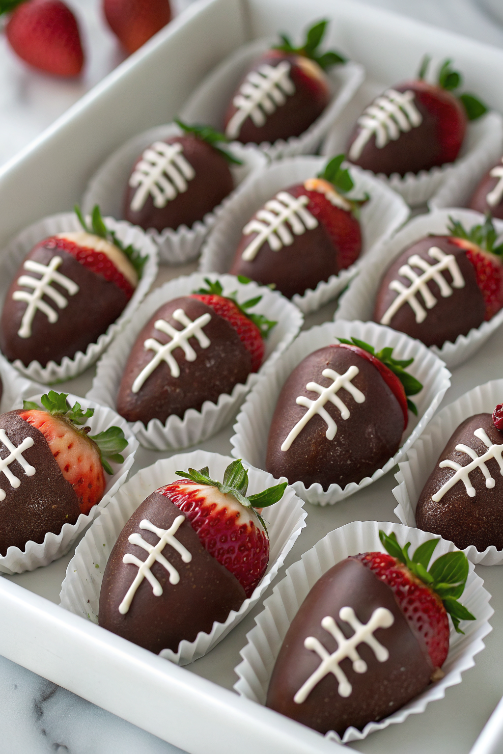 Chocolate Covered Strawberries Football Recipe