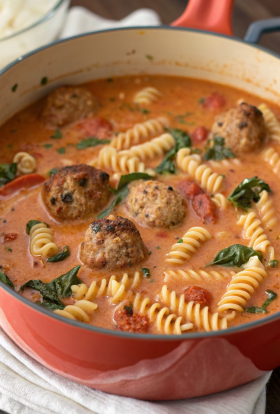 Creamy Italian Meatball Soup Recipe