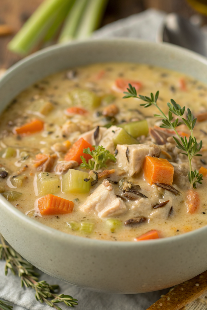 Creamy Turkey Wild Rice Soup Recipe
