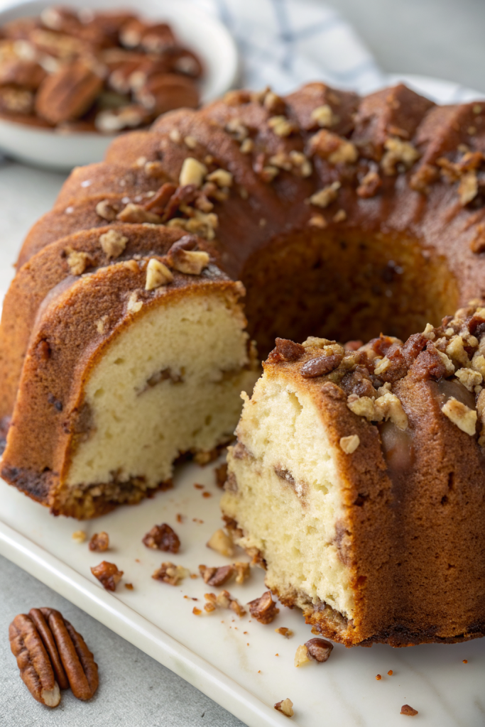 Glazed Bourbon Pecan Pound Cake Recipe