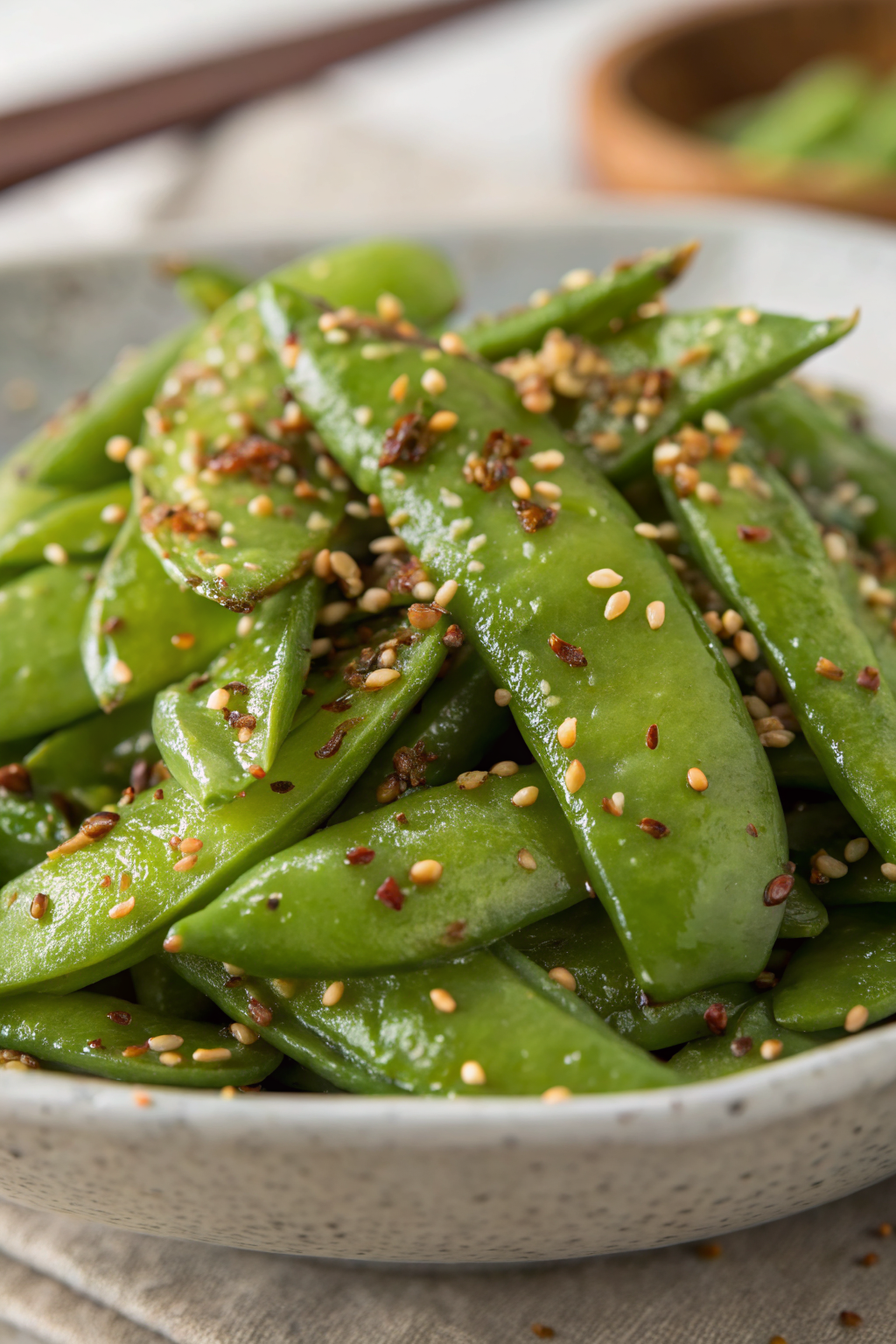 Sesame Ginger Snap Peas Recipe