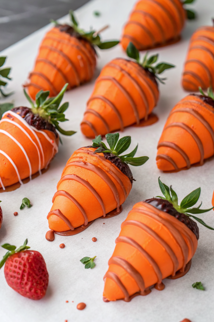 Adorable Carrot Chocolate Covered Strawberries Recipe