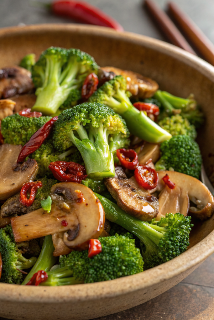 Broccoli and Mushroom Stir Fry