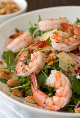 Cilantro Salad with Shallots and Shrimp Recipe