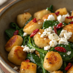 Creamy Gnocchi with Spinach and Feta Recipe