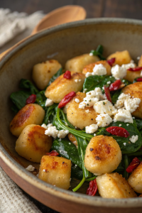 Creamy Gnocchi with Spinach and Feta Recipe