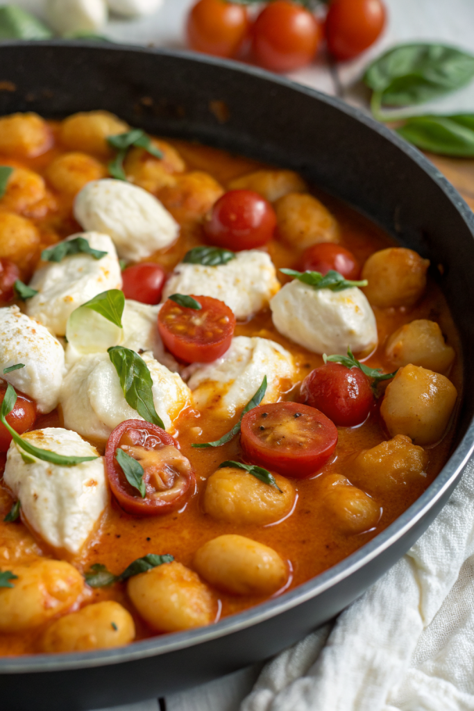 Creamy Tomato Gnocchi with Burrata