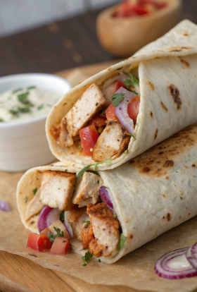 Easy Chipotle Ranch Grilled Chicken Burrito