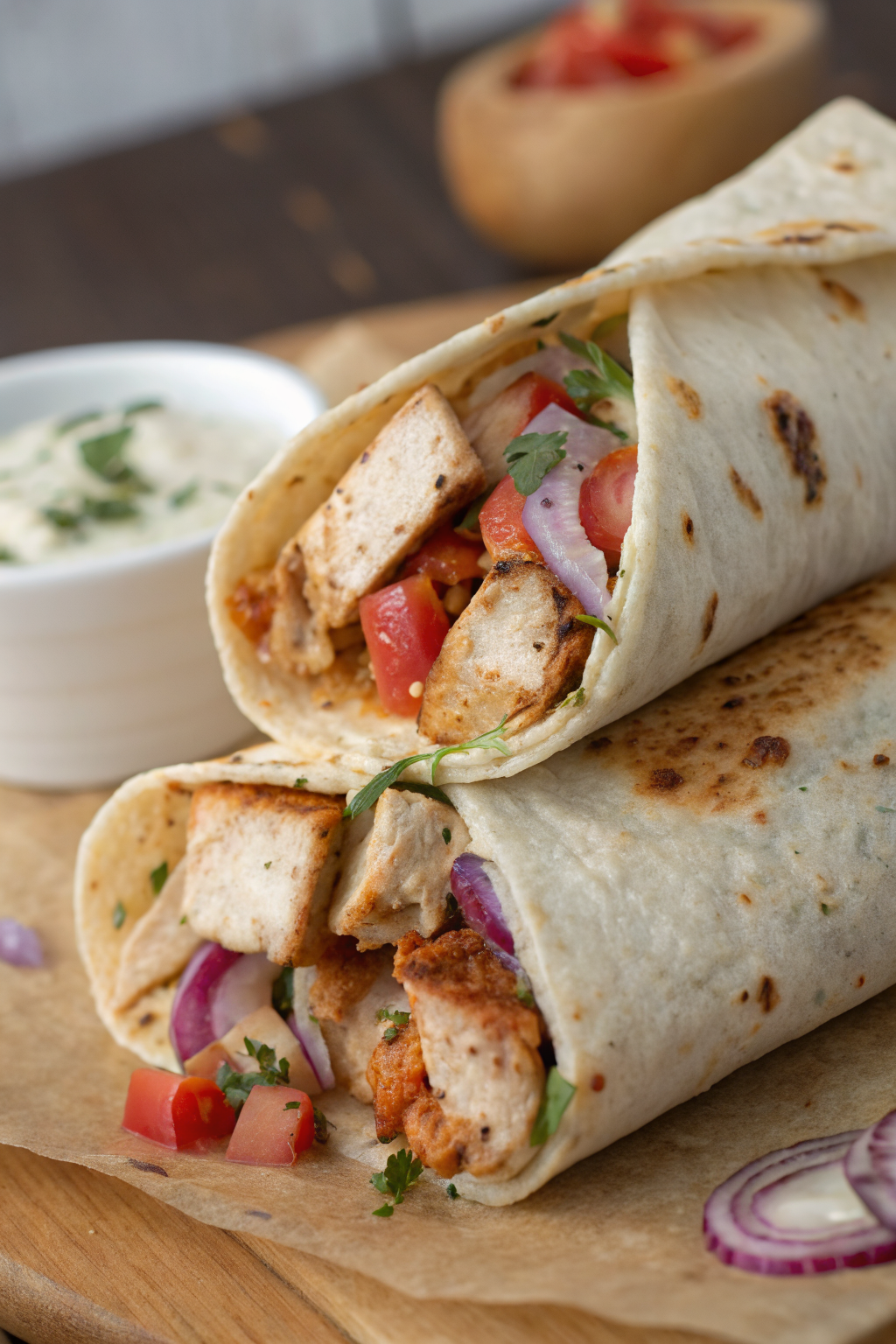Easy Chipotle Ranch Grilled Chicken Burrito