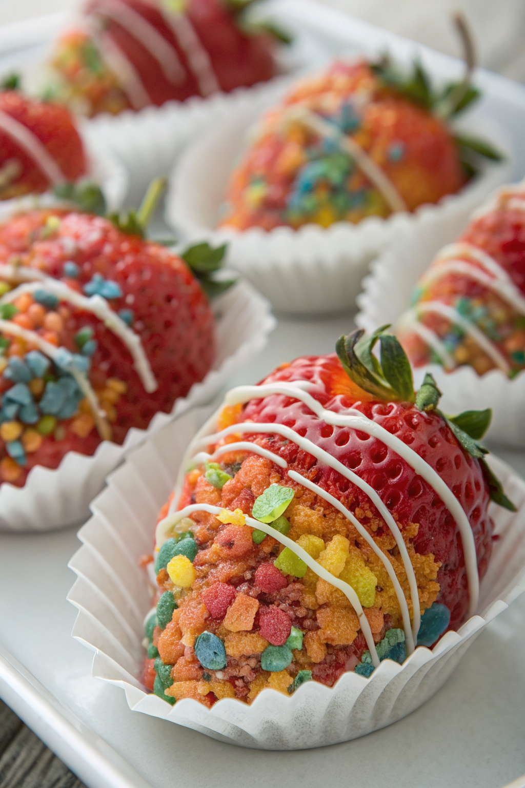 Fruity Pebble Strawberries Recipe