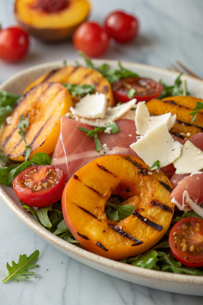 Grilled Nectarine Burrata Prosciutto Salad