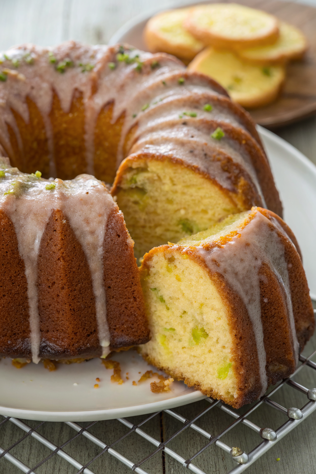 Lemon Zucchini Cake With Sweet Lemon Glaze