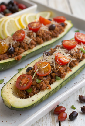 Mediterranean Stuffed Zucchini Recipe