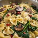 Parmesan Spinach Mushroom Pasta Skillet Recipe