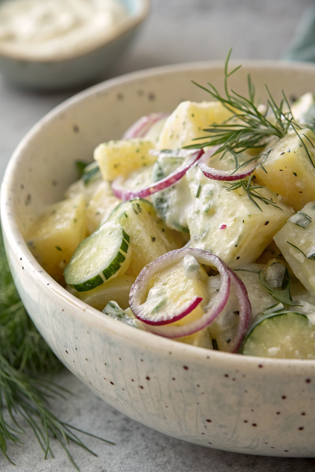 Potato and Cucumber Salad with Creamy Dill Dressing