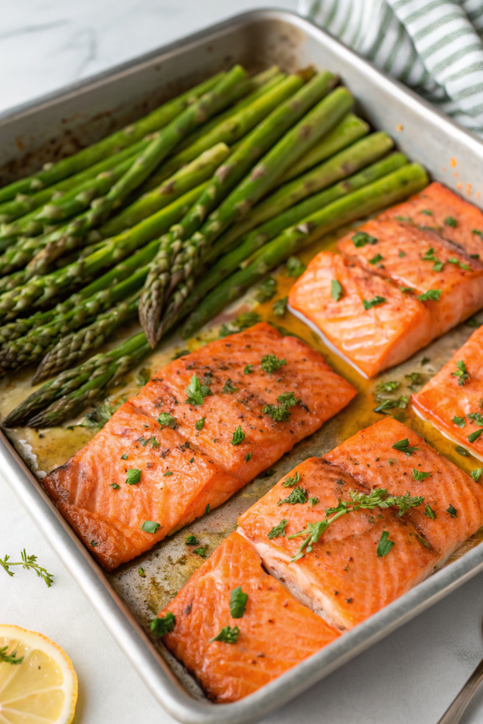 Sheetpan Salmon and Potatoes With Veggies