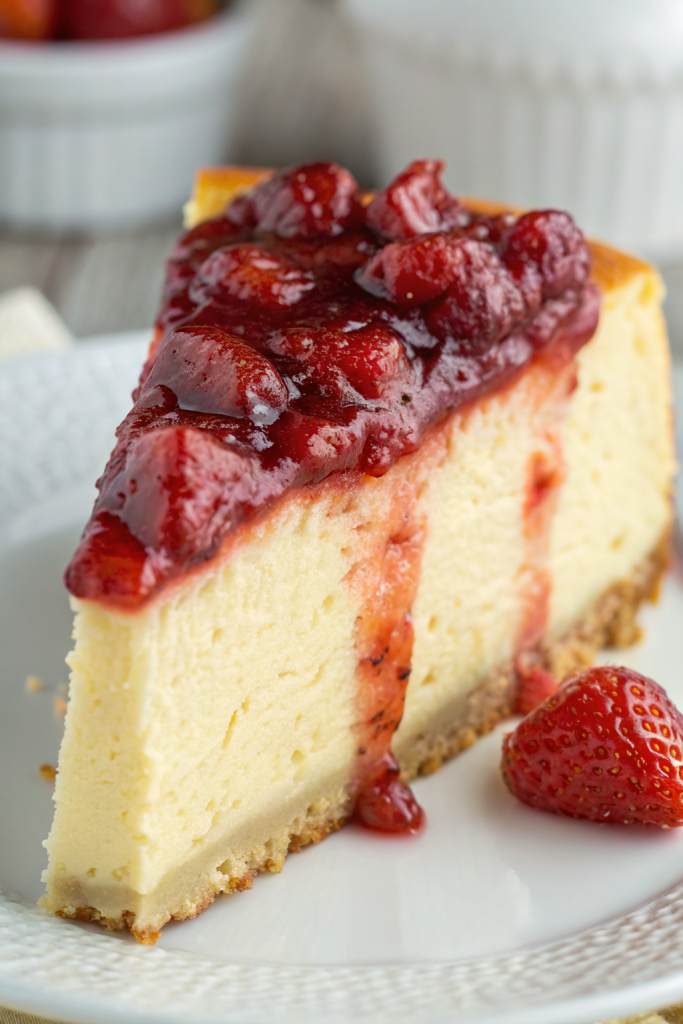 Strawberry Cheesecake with Strawberry Topping