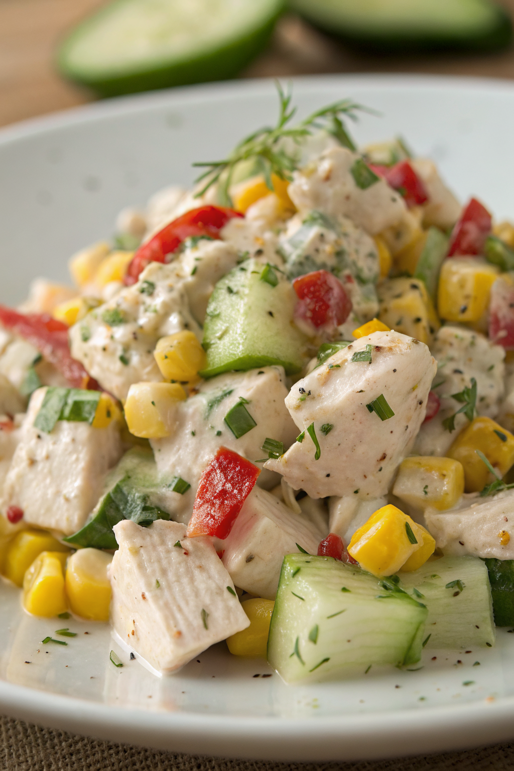 Street Corn Cucumber Salad