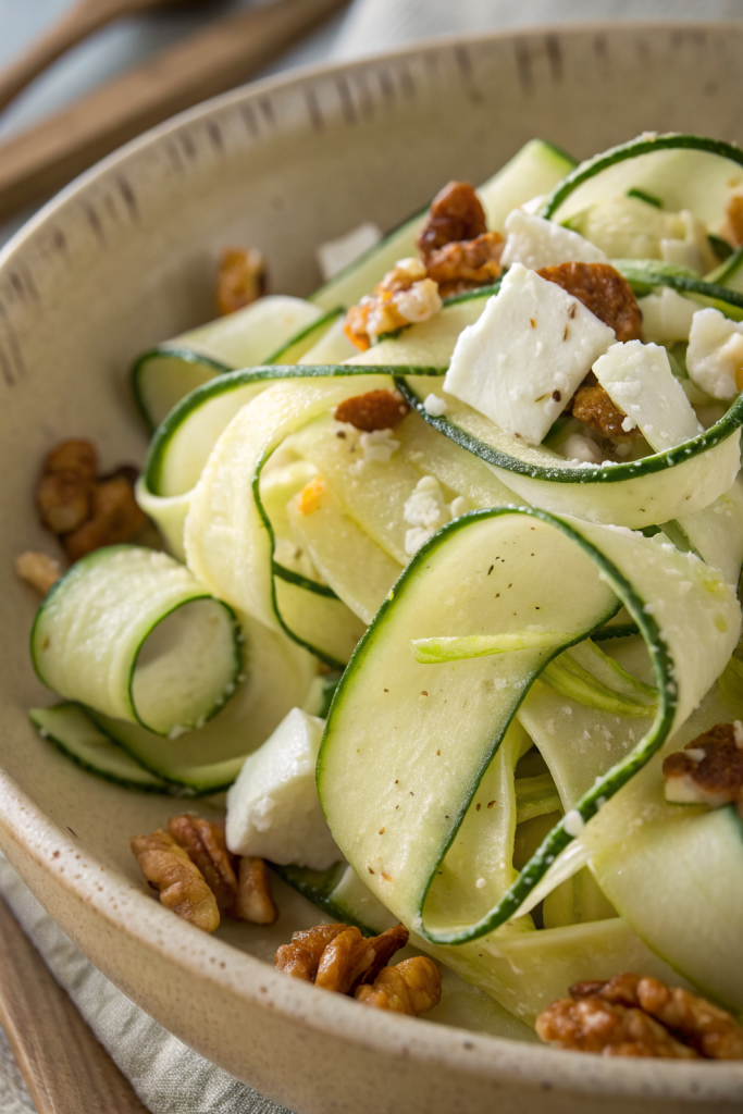 10 Minute Shaved Zucchini Salad with Lemon Parmesan