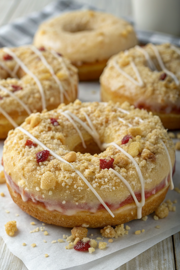 Apple Cheesecake Buns with a Crumble Topping
