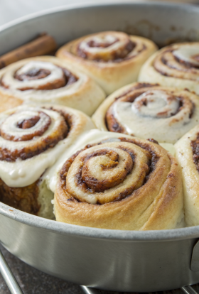 Apple Cinnamon Rolls with Brown Butter Maple Icing