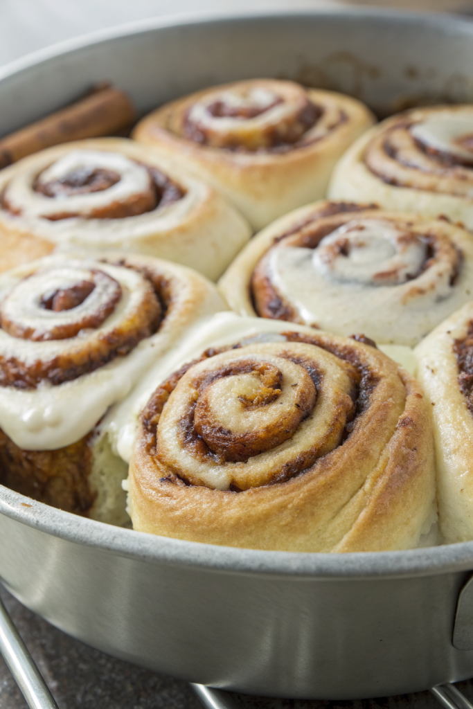 Apple Cinnamon Rolls with Brown Butter Maple Icing