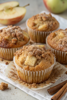 Apple Muffins with Crumb Topping