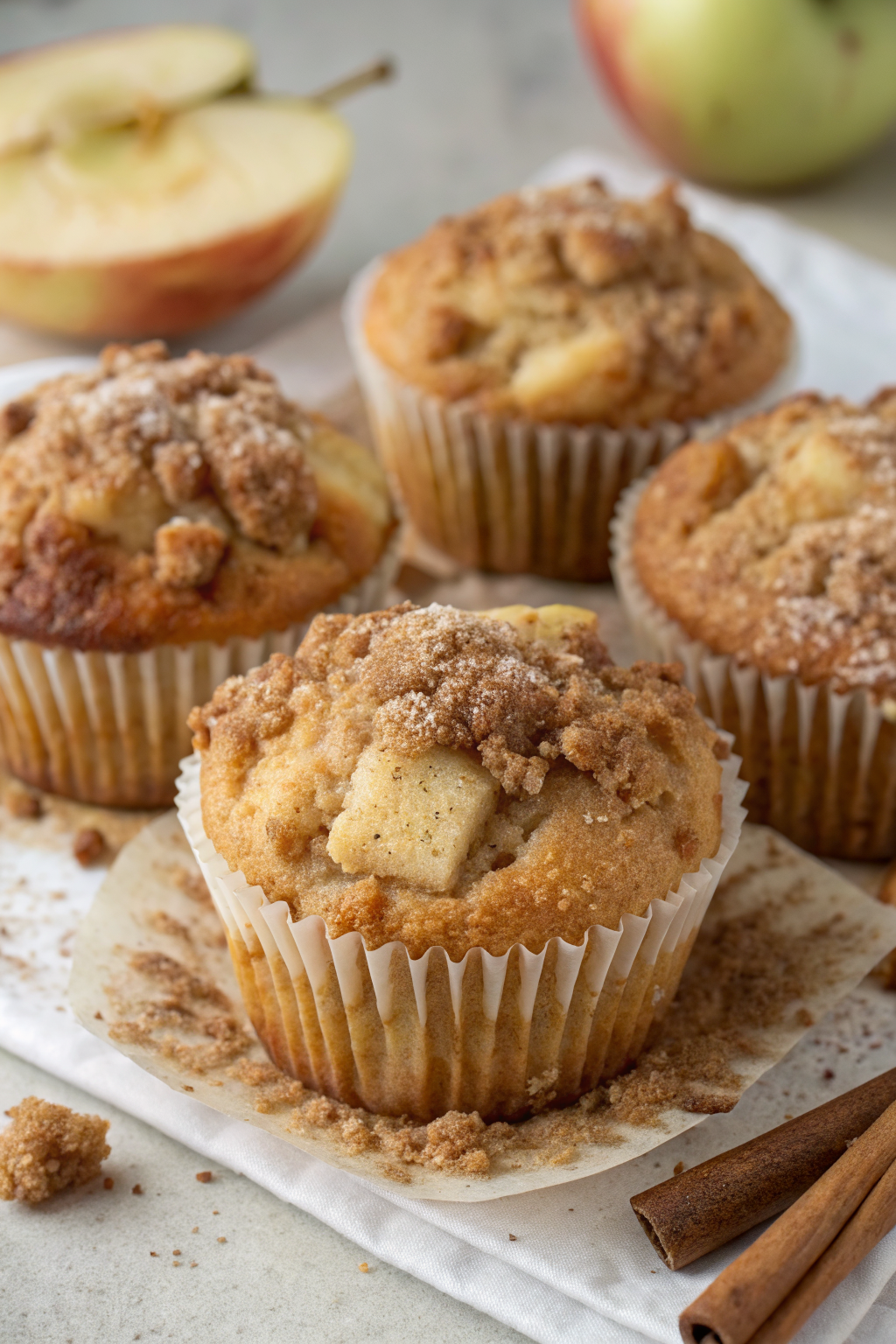 Apple Muffins with Crumb Topping