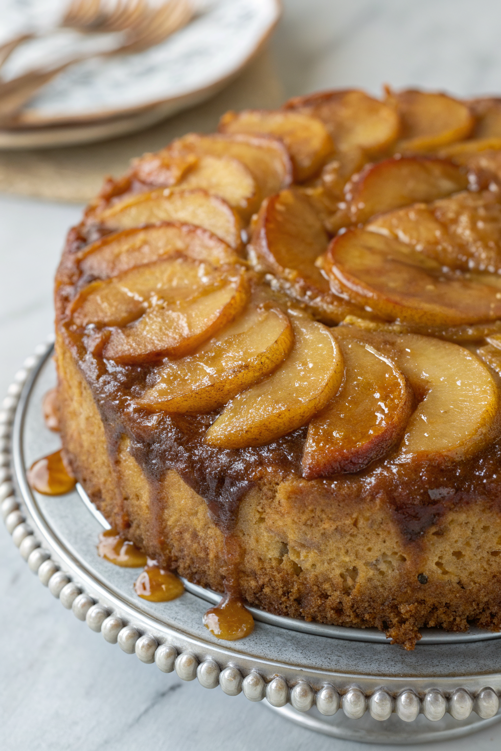 Caramel Apple Upside Down Cake Recipe